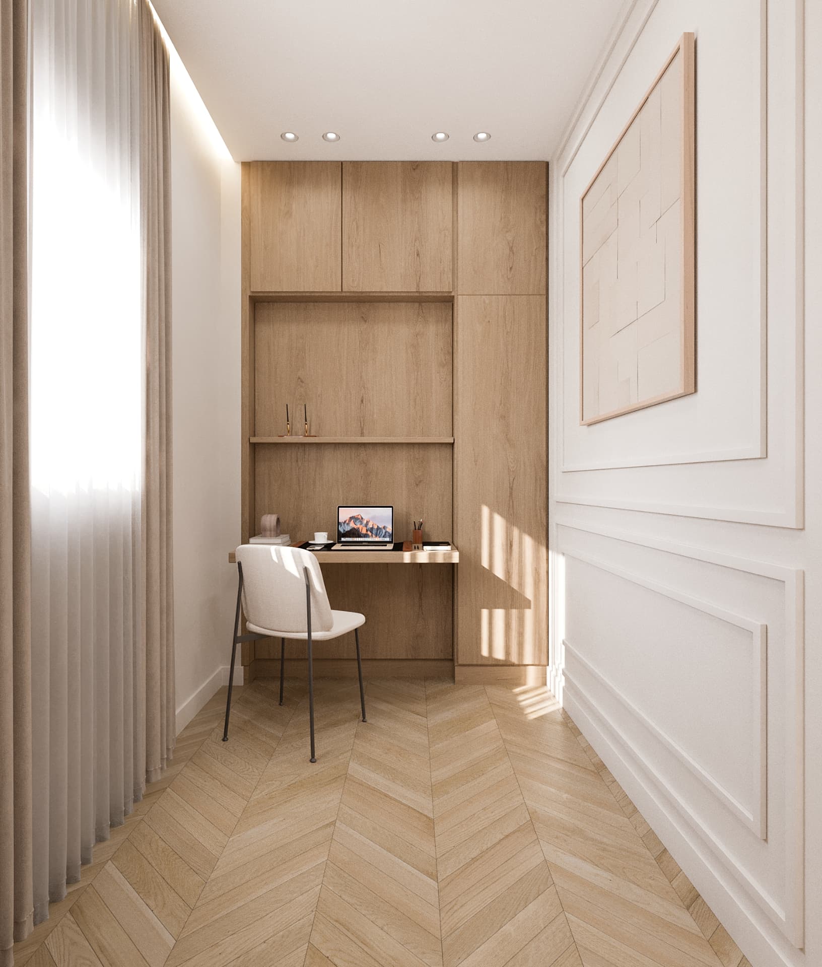 Flexible workspace and guest room in Aurelia fitted as a home office