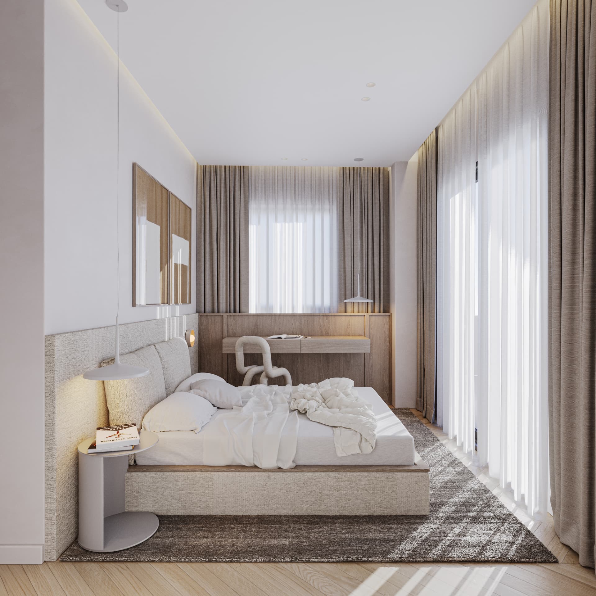 Third bedroom of Thea with built-in desk